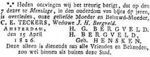 1826 Overlijden Catharina Elsabein Tecker [1757 - 1826]  